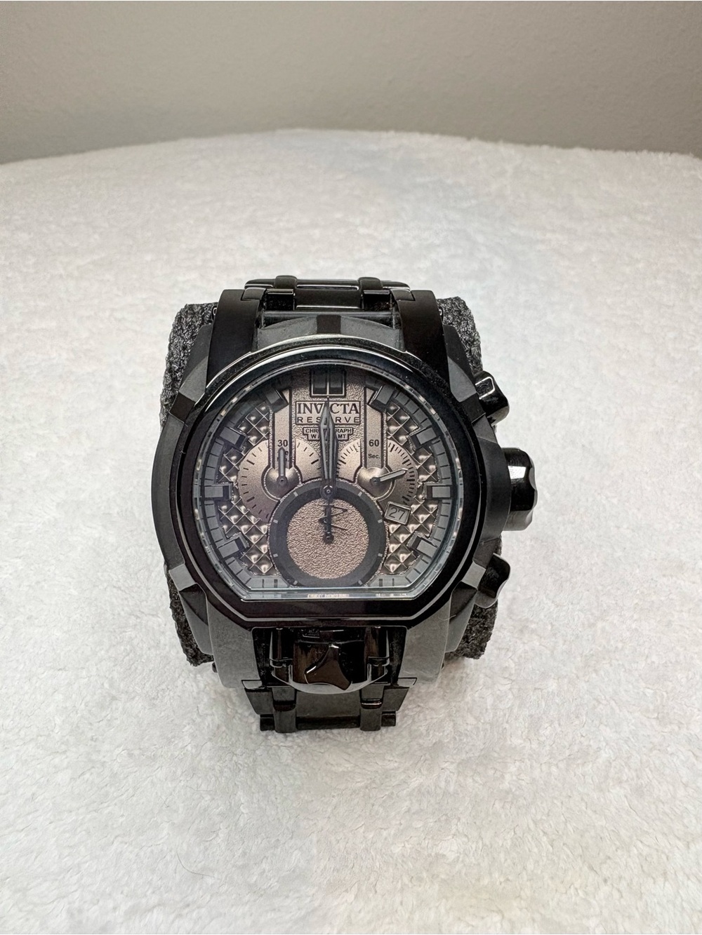 Invicta Mens Reserve Bolt Zeus Black Swiss Chronograph Watch Model 25211